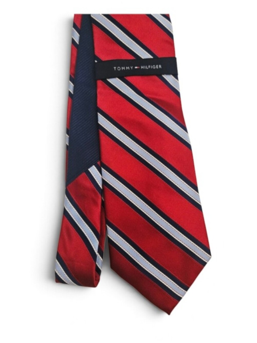 Tommy Hilfiger Red Striped Silk Tie